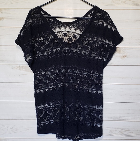 Maurices Tops - Maurices Navy Lace Top